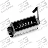 TRUMETER Rotary Stroke Counter: Top Coming (TC), Top Coming (TC), Base Mounting, White, 6 Digits (MPN 1-2936). Key specifications — attr1048545: 1-2936; attr1048549: TRUMETER; attr1048554: White; attr1048558: Corrosion Resistant Construction; attr1048564: Right Hand Top Coming; attr1048565: Base; attr1048567: Mechanical; attr1048576: Black.