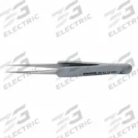 KNIPEX Precision Tweezers: Stainless Steel, Point, Straight Tip, 0.12 mm Tip Thick (MPN 92 21 12 ESD). Key specifications — attr1002355: Stainless Steel; attr1002345: KNIPEX; attr1002348: Stainless Steel; attr1002358: Smooth; attr1024781: Standard.
