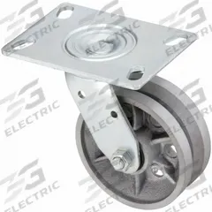 APPROVED VENDOR Plate Caster: Swivel, Iron, 5 in Wheel Dia, 2 in Wheel Wd, 6 1/2 in Mounting Ht (MPN P21S-C050R-14-VG1). Key specifications — attr1100373: APPROVED VENDOR.