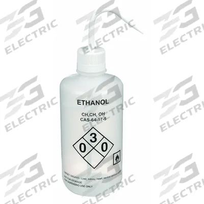 APPROVED VENDOR Wash Bottle: 1 L, Ethanol, White, Narrow, Std Spout Spout, White - Narrow Mouthed Standard Spout Wash Bottles