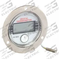 APPROVED VENDOR Digital Panel Mount Thermometer: -40°F to 120°F, +/-2°F from -4° to 77°F/+/-4°F (MPN 1EPF3). Key specifications — Accuracy: +/-2°F from -4° to 77°F; Brand: APPROVED VENDOR.