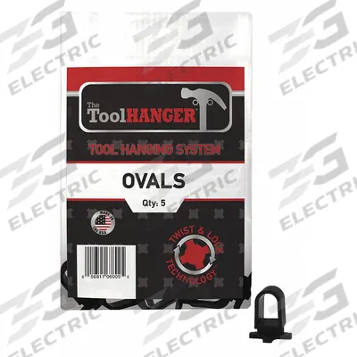 TOOLHANGER Tool Hanger: Black, 5 in Overall Lg - Tool Hangers