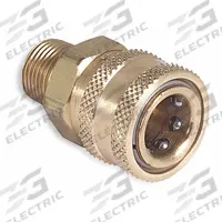 MI-T-M Quick Connect Socket: Mfr Part # 17-0007, Brass, 3/8 in Overall Dia. Key specifications — Compatible with Manufacturer Model Number: CA-1502-0E1G; Product Type: Quick Connect Socket; Manufacturer Part Number: 17-0007.