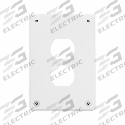 LEGRAND Wall Plate: Duplex Outlet, 1 Gang, White - Tamper-Resistant Wall Plates