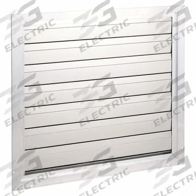 Dayton 44.75"H-W Alu Universal Backdraft Dampr: For 42 in Fan, Single Panel, 44 3/4 in H - Universal-Mount Backdraft Dampers