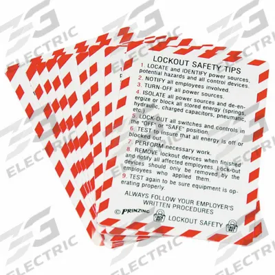 BRADY Reference Material: Lockout Wallet Card, 10 Users Supported - Lockout Tagout Safety Training