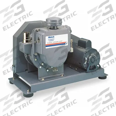 DUOSEAL Vacuum Pump: 1.25 hp, 1 Phase, 115/230V AC, 17.7 cfm Free Air Displacement - High Vacuum Rotary Vane Pumps