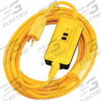 HUBBELL WIRING DEVICE-KELLEMS GFCI: Manual Reset, 25 ft Lg, 14/3, 5-15P Plug, 15 A Current, 120V AC (MPN GFPST25C15M). Key specifications — NEMA Plug Configuration: 5-15P; NEMA Receptacle Configuration: 5-15R; Brand: HUBBELL WIRING DEVICE-KELLEMS; Voltage: 120V AC.