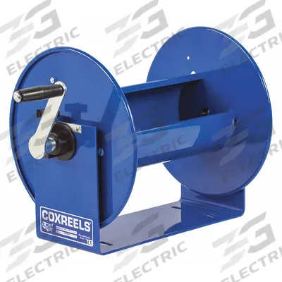 COXREELS Hand Crank Hose Reel: 350 ft (1/2 in I.D.), 17 in L x 28 1/4 in W x 18 in H - Lightweight Hand-Crank Hose Reels with U-Base
