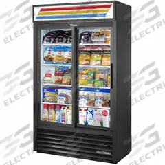 TRUE REFRIGERATION Refrigerated Merchandiser: 78 5/8 in x 47 1/8 in x 24 1/8 in, Black, Sliding (MPN GDM-41SL-HC-LD). Key specifications — attr1277723: TRUE REFRIGERATION; attr1277683: R-290; attr1277688: Sliding; attr1277691: Yes; attr1277694: Black; attr1280729: GDM.