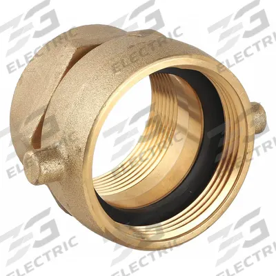 APPROVED VENDOR Fire Hose Adapter: 2 1/2 in Compatible Pipe Size, NPT x NST, Straight, Brass - Brass Swivel Fire Hydrant & Standpipe Adapters