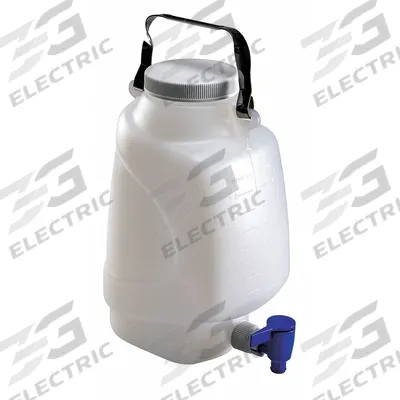 APPROVED VENDOR Carboy: 5 L, 1.32 gal, HDPE, 227 mm x 144 mm x 342 mm, Spigot - Swing-Handle Rectangular Carboys with Spigots
