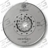 FEIN Oscillating Tool Blade: 3 3/8 in Blade Wd, 3 3/8 in Overall Lg, Long Cutting, Bi-Metal (MPN 63502174210). Key specifications — attr1097568: Long Cutting; attr1097557: FEIN; attr1097582: Wood.