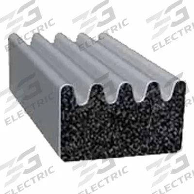 TRIM LOK Seal: Rectangle, Self-Adhesive Mounting, High-Strength, EPDM, 500 ft Overall Lg - Ribbed-Section Foam Rubber Seals