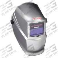 WESTWARD Welding Helmet: Auto-Darkening, 2 Arc Sensors, Gray, W9-13, 3.82 in x 1.73 in, Analog (MPN 22XX39). Key specifications — Color: Gray; Suspension Adjustment Type: Ratchet; Viewing Area: 3.82 in x 1.73 in; Brand: WESTWARD; Grind Mode: Yes; Helmet Material: Nylon; Helmet Type_Original: Auto-Darkening; Welding Shade Designation: W9-13.