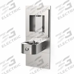 ELKAY Drinking Fountain with Bottle Filler: In-Wall, Non-Refrigerated, Push Button, Stainless Steel (MPN LZLMSN-EDFPVM214DK). Key specifications — Brand: ELKAY; Housing Material: Stainless Steel; Filter Access: Bottom Panel Access; Housing Finish: Stainless; Chilling Capacity: Non-Refrigerated; Housing Color: Gray.