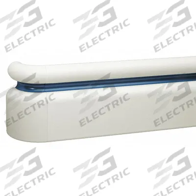 PAWLING Handrail: Linen White, Not Ligature Resistant, BR-400 - PETG Combined Handrail & Wall Guards