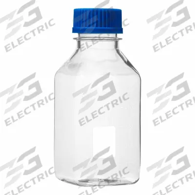 APPROVED VENDOR Media/Storage Bottle: 1 L, 32 fl oz, Polycarbonate, Colorless, Rectangular - Polycarbonate Rectangular Lab Bottles