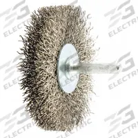 APPROVED VENDOR Wire Wheel Brush: Crimped Stainless Steel, 3" Dia x 1/2" Wd, 1/4" Shank, 0.014" Fill (MPN 66252839048). Key specifications — Brand: APPROVED VENDOR.