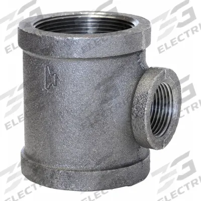 ANVIL Metal Pipe Tee: Tee (run x run x branch), 300 psi @ 150°F, 4 in x 4 in x 3 in - Medium-Pressure Threaded Pipe Fittings