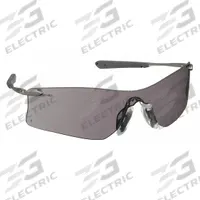 MCR SAFETY Safety Glasses: Gray Lens, Frameless, Anti-Fog, Black/Silver Frame, T4 Series (MPN T4112AF). Key specifications — Brand: MCR SAFETY; Frame Color: Black/Silver; Lens Color: Gray.