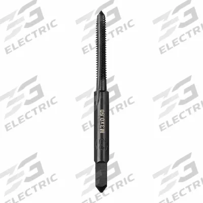 MILWAUKEE Straight Flute Tap: M3x0.6 Metric, 2B, 4 Flute, Plug Chamfer - General Purpose Hand Taps