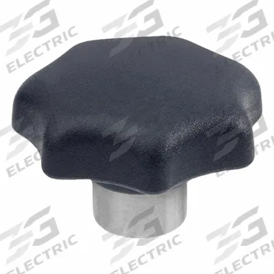 JW WINCO Plastic Hand Knobs with Stainless Steel Hub: 7 Point, Plastic w/ SS Thread - 7-Arm Knobs with Threaded Hole