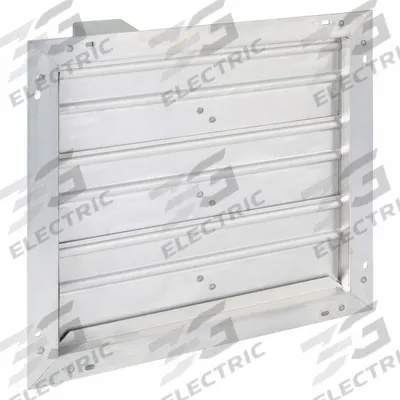 Dayton 19"H-W 12"L Squ Alum Mtrzd Contrl Damper: 12 in L, 19 in H, 19 in W, 1 1/2 in Flange Wd - Rectangular Motorized Control Dampers