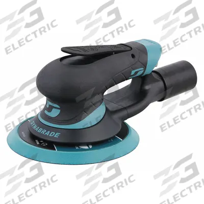 DYNABRADE Air Orbital Sander: 6 in Disc, Hook and Loop, 3/32 in Orbit, Central Vacuum - Self-Vacuum Random Orbital Sanders