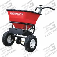 BUYERS PRODUCTS Manual Walk-Behind Spreader: Landscape, Lawn and Agriculture, 100 lb Capacity, Steel (MPN 3042650). Key specifications — Flow Control: Manual Lever; Brand: BUYERS PRODUCTS; Frame Material: Steel; Spread Width - Maximum: 25 ft.