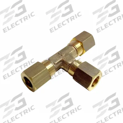 LEGRIS Compression Tee Fitting: 22 mm OD x 22 mm OD x 22 mm OD Fitting Size - Standard Sleeve Brass Compression Fittings