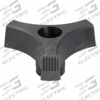 INNOVATIVE COMPONENTS Hand Knob: 3 Point, Plastic w/ Steel Thread, 5/16"-18 Thread - 3-Arm Knobs with Threaded Through-Hole