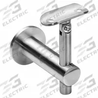 LAVI 316 Adjustable Bracket: 2 in Overall Dia, Handrail Bracket, 3 in Overall Ht, 3 in Overall Dp (MPN 49-309/1H). Key specifications — Product Type: Handrail Bracket; Brand: LAVI 316; Color: Silver; Compatible Product Type: Handrail Bracket; Handrail Shape: Round; Material: Stainless Steel.
