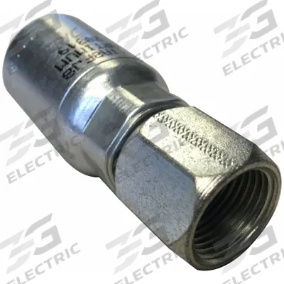 AEROQUIP Crimp Hose Fitting: Carbon Steel, Straight, -8 For Hose Dash Size, Female x Female - Aeroquip Crimp Hydraulic Hose Fittings with JIC Connection