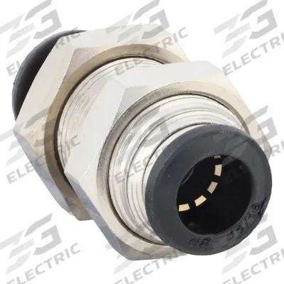 AIGNEP USA Push-Fit Union Fitting: 8 mm OD x 8 mm OD Size, Push-to-Connect x Push-to-Connect - Nickel-Plated Brass Tube Fittings