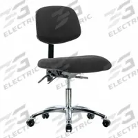 ESD Chair: Fabric, Armless, Ht Range 19 in to 24 in, 18 1/2 in Seat Wd, 17 in Seat Dp, 5 Casters (MPN BR-ESD-FDHCH-CR-T1-A0-EC-ESDBLK). Key specifications — Foot Support: No; Back Tilt Backward: 13.5°; Back Tilt Forward: 10.5°; Base Material: Aluminum; Brand: APPROVED VENDOR; Product Type: ESD Chair; ESD-Safe: ESD-Safe; Seat Tilt Backward: 3°.