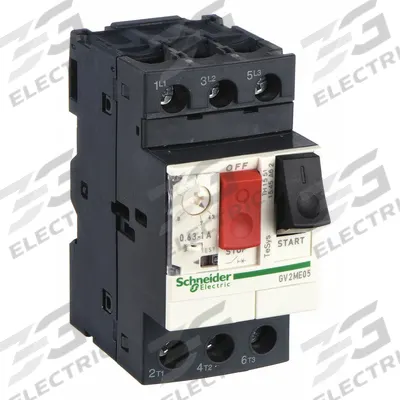 SCHNEIDER Manual Motor Starter: Non-Reversing, 3 Poles, 1 A, Thermal Protection - Non-Reversing Starters with Thermal Overloads
