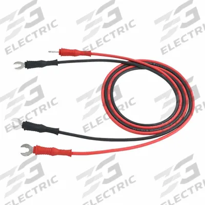 B&K PRECISION Test Lead Kit: CAT II, Spade Lug, Spade Lug, 3 3/8 ft Lg - Test Leads with Clips
