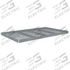 TENNSCO Shelf: 96 in x 42 in, 1,250 lb Load Capacity, Steel, 5 ga Decking, Gray, Shelf (MPN ZLES-9642W). Key specifications — Decking Material: Steel; Includes: (4) Beams; Decking Finish: Zinc Plated; Shelf Configuration: Single Straight; Color: Gray; Frame Material: Steel; Brand: TENNSCO; Frame Finish: Zinc Plated.
