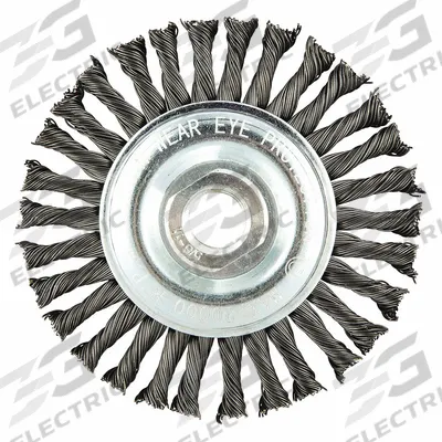 APPROVED VENDOR Wire Wheel Brush: Steel Stringer Bead, 4" Dia x 1/4" Wd, 5/8"-11 Arbor - Weld-Cleaning Brushes for Carbon Steel