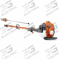 HUSQVARNA Gas Powered Pole Saw: 12 in Blade Lg, 7 ft to 11 1/8 ft Reach, Includes: Tool Only (MPN 525P5S DETACH POLE SAW). Key specifications — Engine Cycle: 2-Cycle; Product Type: Gas-Powered Pole Saw; Manufacturer Part Number: 525P5S DETACH POLE SAW; Interchangeable Head: No.