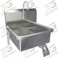 SANI-LAV Hand Sink: 1 Stations, 9 in Bowl Dp, 20 in Bowl Lg, 17 in Bowl Wd, Faucet Included, 16 ga (MPN 504). Key specifications — Includes Side Splash: Side Splash Not Included; Series: Stainless Steel Hand Wash Sink; Brand: SANI-LAV.