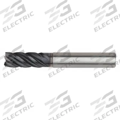 WIDIA HANITA Corner Radius End Mill: Carbide, AlTiN Coated, 5 Flute, 16 mm Mill Dia - Reduced-Neck Fast-Cutting Carbide Corner-Radius End Mills for Stainless Steel & Super Alloys