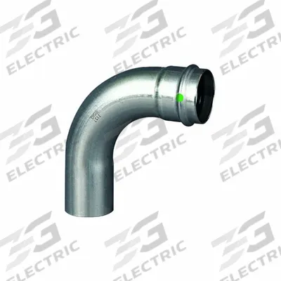VIEGA PROPRESS Crimp Elbow Fitting: 1 1/2 in CTS x 1 1/2 in CTS Size, 90° Elbow - Potable Water Stainless Steel Press Tube Fittings