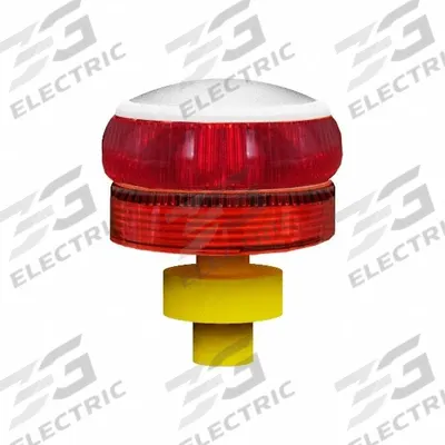 PLASTICADE Traffic Barricade Light: 4 in Overall Lg, 6 in Ht, Solar, Dusk-to-Dawn - Barricade Lights