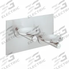 ELKAY Bi-Level Fountain: On-Wall, 21 15/16 in Ht, Front Push Button, Non-Refrigerated, Gray (MPN EDFPBM117C). Key specifications — Housing Color: Gray; Brand: ELKAY; Housing Material: Stainless Steel; Housing Finish: Stainless; Chilling Capacity: Non-Refrigerated.