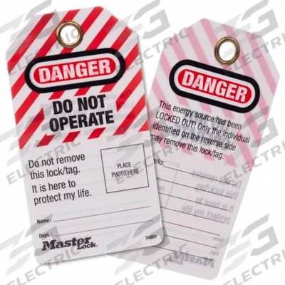 MASTER LOCK Self-Laminating Photo ID Danger Tags: Danger, Do Not Operate, Write-On Surface - Safety