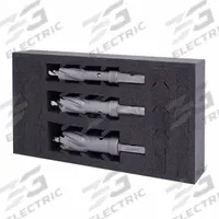 HOLEMAKER TECHNOLOGY Hole Cutter Set: 3 Pieces, 2 1/4 in Max. Cutting Dp, Carbide Tipped (MPN 101030-INSET1). Key specifications — attr1098245: HOLEMAKER TECHNOLOGY; attr1098234: Carbide Tipped.