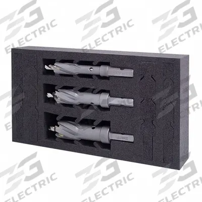 HOLEMAKER TECHNOLOGY Hole Cutter Set: 3 Pieces, 2 1/4 in Max. Cutting Dp - Metal-Cutting Hole Cutter Kits
