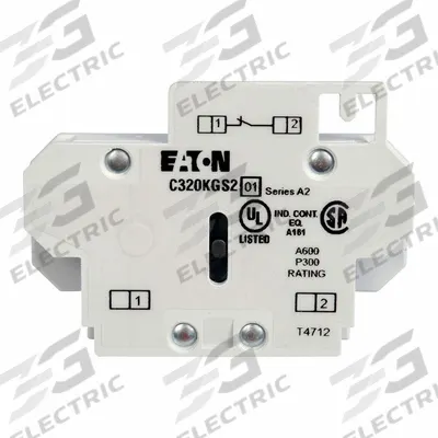 EATON Auxiliary Contact: 1NC, 10 A Max Current (AC), Side Mount - Eaton Auxiliary Contacts